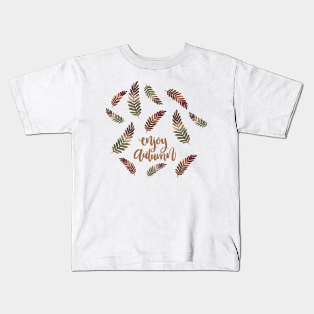 Happy Autumn Kids T-Shirt by designsbycreation